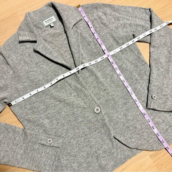 DUNEDIN 100% Cashmere Cardigan Blazer Sweater Light Heather Gray XLarge - Picture 3 of 6